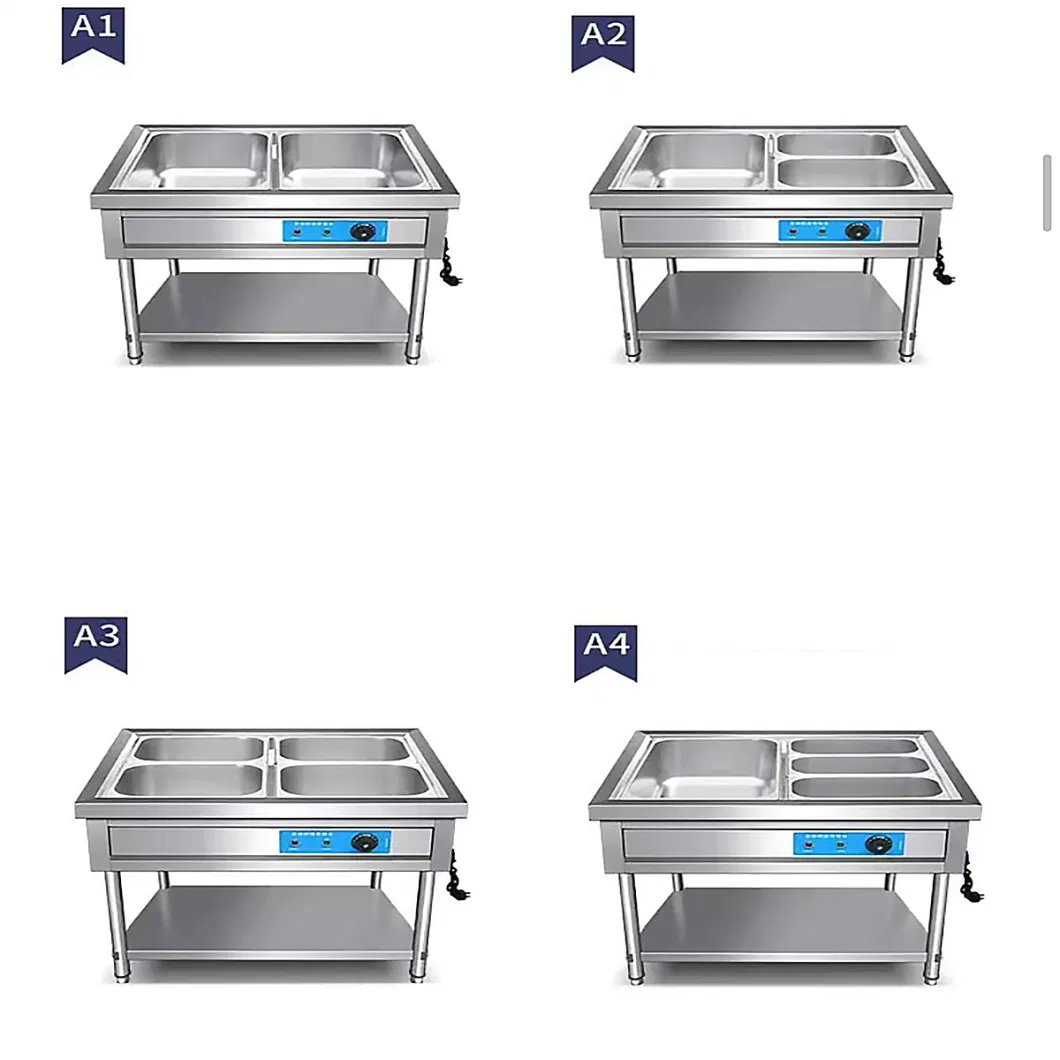 Gn Pan 1/9 Size Bain Marie Food Warmer Stand Stainless Steel 201 Food Warmer Display Food Service Equipment for Restaurant