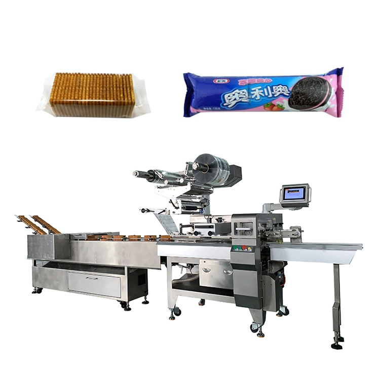 Soontrue Equipment on Edge Biscuit Sandwich Cookies Flow Snack Food Packaging Machine