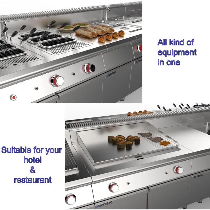 Heavybao Cooking Stoves One-Stop Solution Fast Food Catering Equipment for Star Hotel