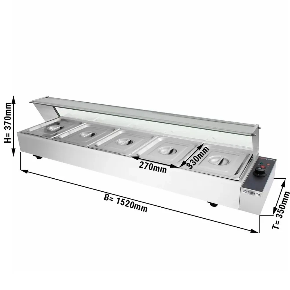 Stainless Steel Bain Marie with Pans Soup Warmer for Catering Equipment